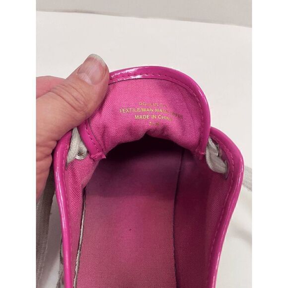 Guess Womens Low cut Lace up Tennis Sneakers Shoes Tan Pink Sz 7.5M - Picture 6 of 7